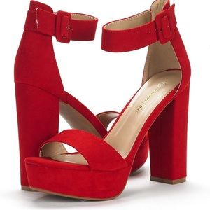 RED HEELS ONLY WORN ONCE